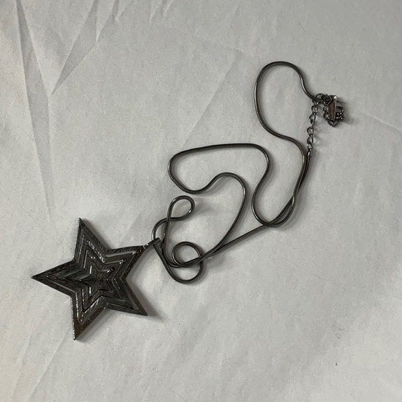 INC International Concepts Black and Silver Star Pendant Necklace - Picture 8 of 8